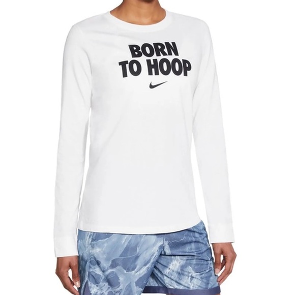Nike Born to Hoop Graphic Long Sleeve Basketball Shirt Size M - Picture 1 of 6